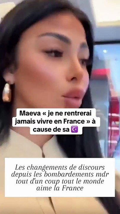 Maeva Ghennam en panique à Dubai avec les bombardements veut revenir en France !