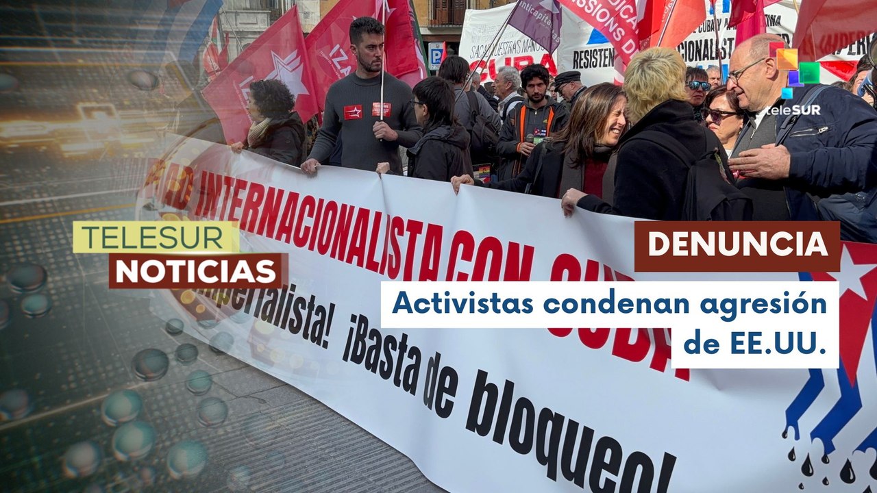 Españoles se movilizan en rechazo a las acciones bélicas de EE.UU.