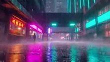 Ciudad Cyberpunk Bajo la Lluvia (Ultra Cinemático)