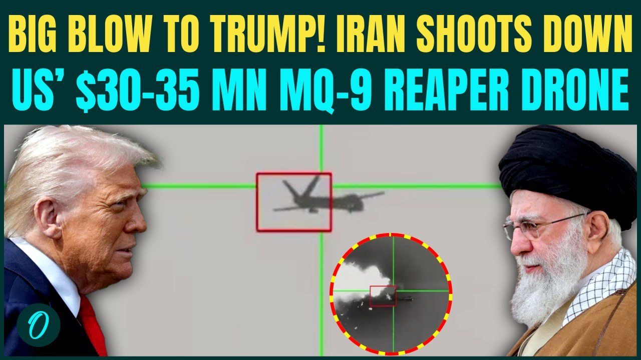Iran SHOOTS DOWN U.S MQ-9 Drone - CHILLING Video Shows Iranian Missile BLASTING U.S Drone