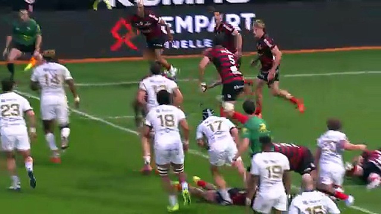 TOP 14 - Essai de Lucien RICHARDIS 2 (ST) - Stade Toulousain - US Montalbanaise