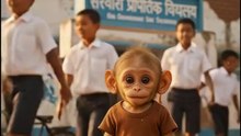 The School - Poor Piku Baby Monkey