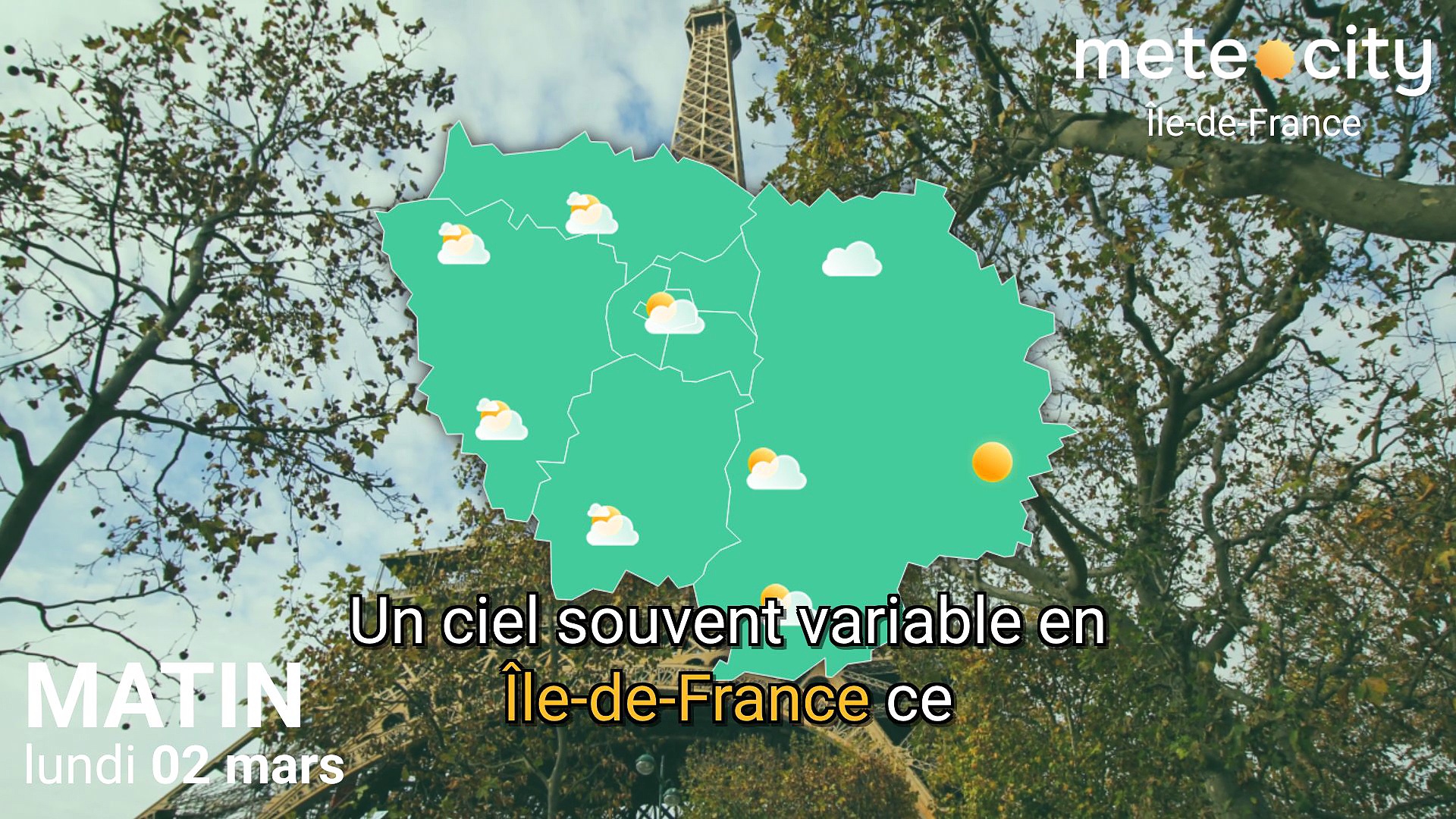 Bulletin météo Île-de-France du lundi 02 mars 2026