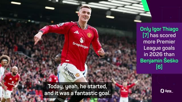 Sesko 'a pleasure to work with' - Carrick