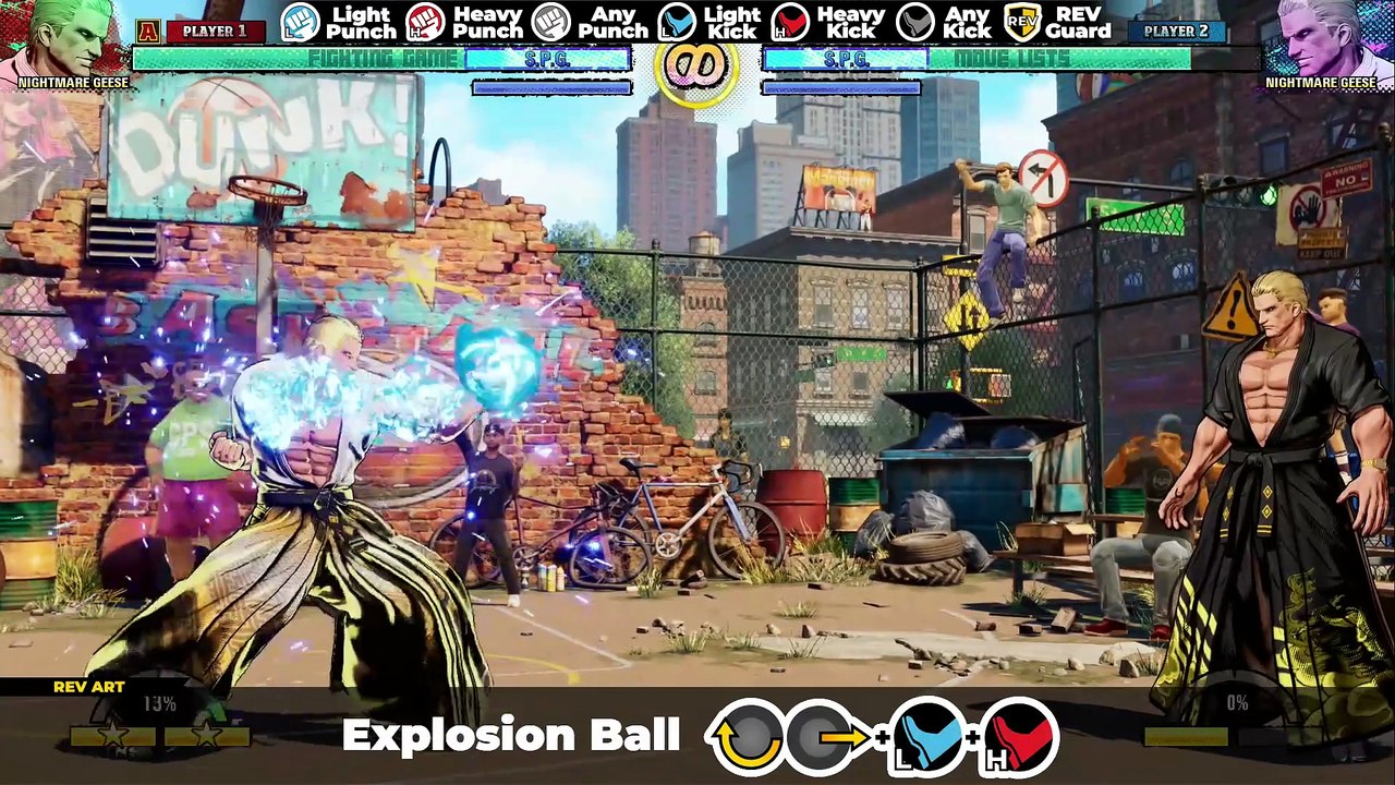 NIGHTMARE GEESE Move List - Fatal Fury: City of the Wolves (COTW)