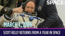 OTD In Space - March 1: Scott Kelly Returns from a Year in Space