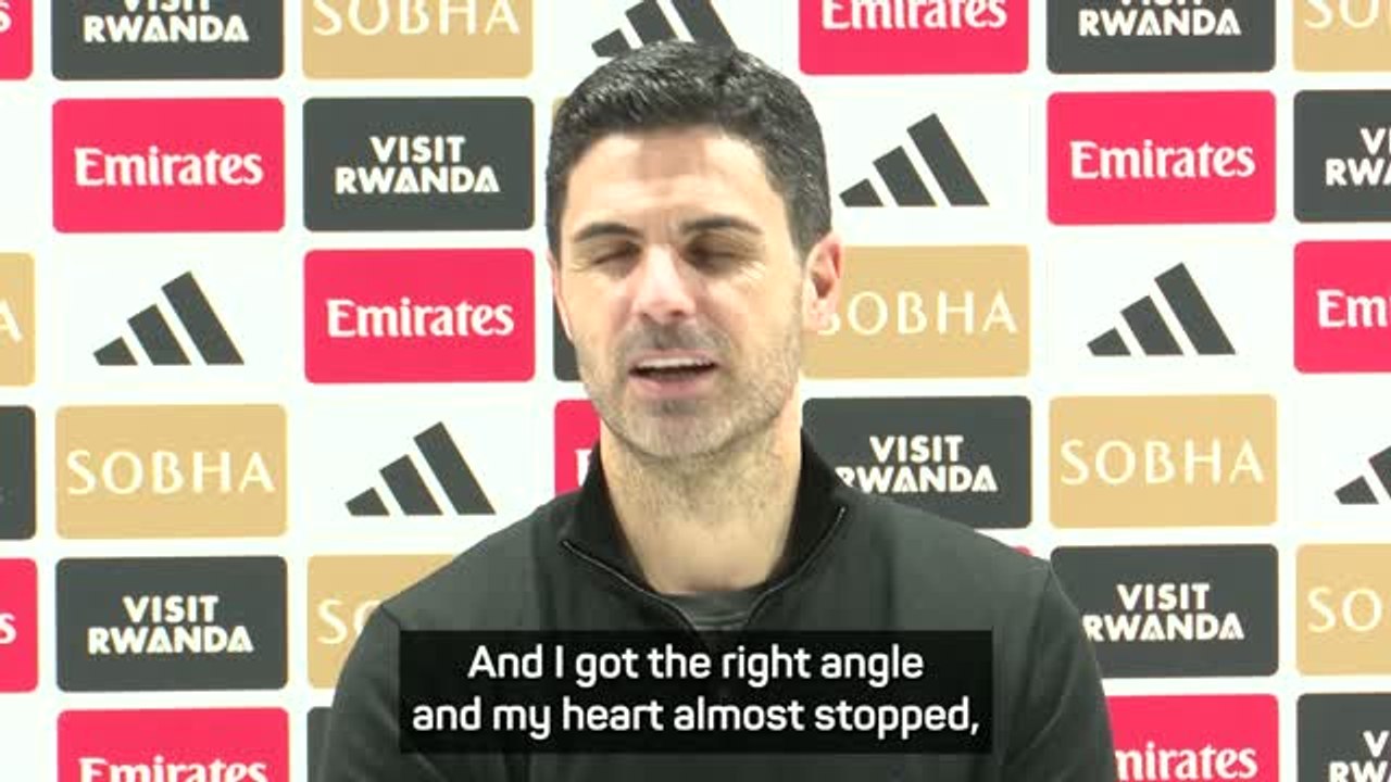 'My heart almost stopped' - Arteta relieved by Raya's last-minute save