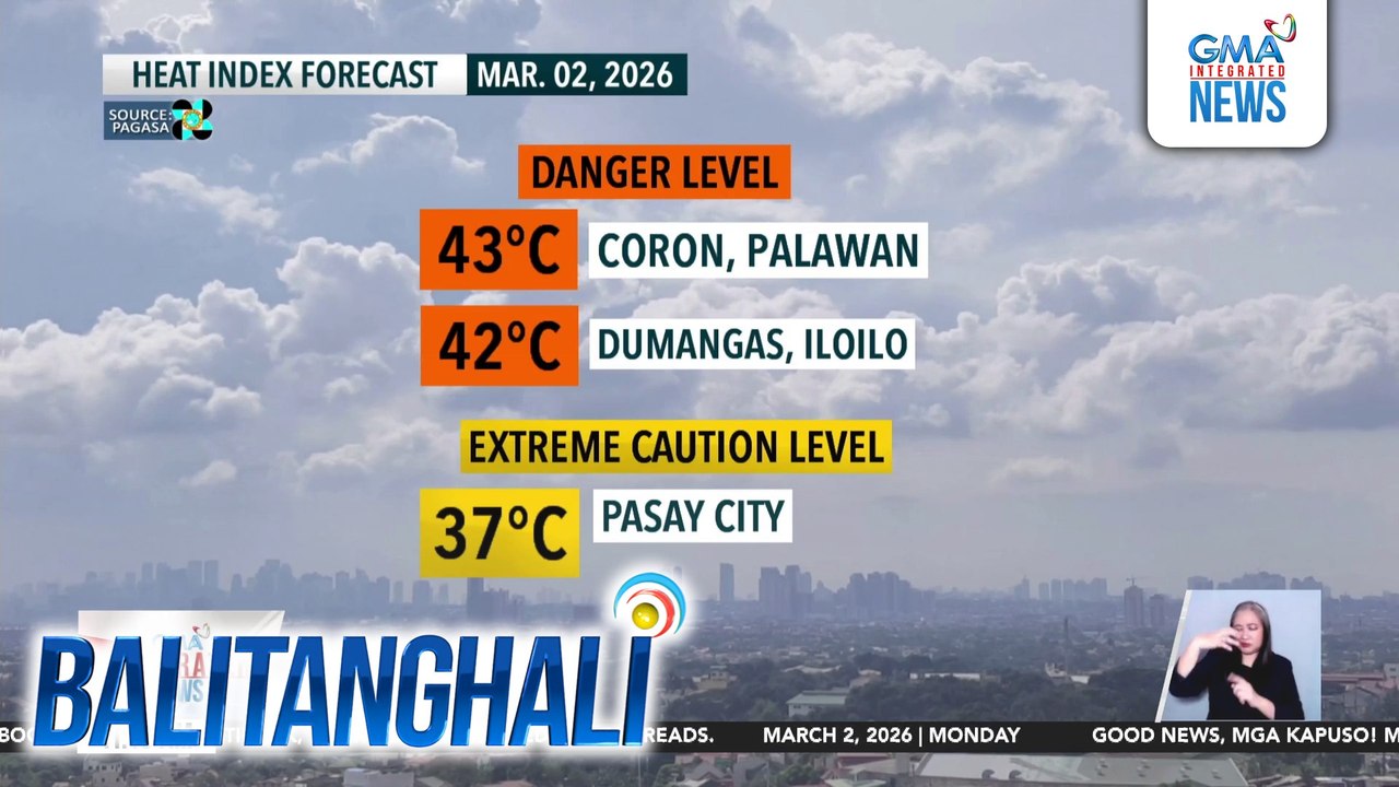 Heat index forecast, sinimulan nang ilabas ng PAGASA ngayong papalapit na ang tag-init | Balitanghali