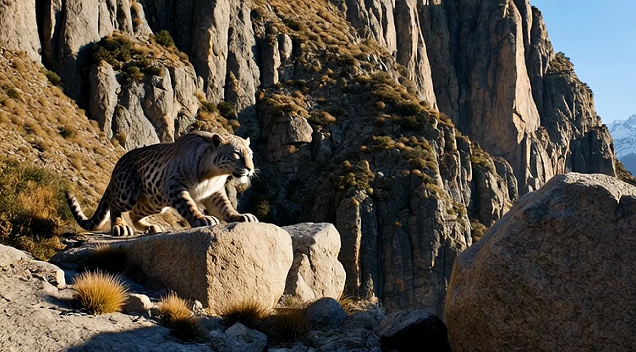 Snow Leopard vs Mountain Goat