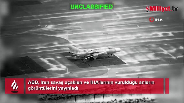 ABD, İran savaş uçakları ve İHA’larının vurulduğu anların görüntülerini yayınladı