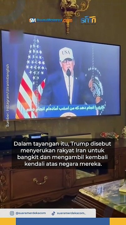 IRIB Diretas, Siaran TV Iran Tiba-Tiba Tampilkan Pidato Donald Trump dan Benjamin Netanyahu