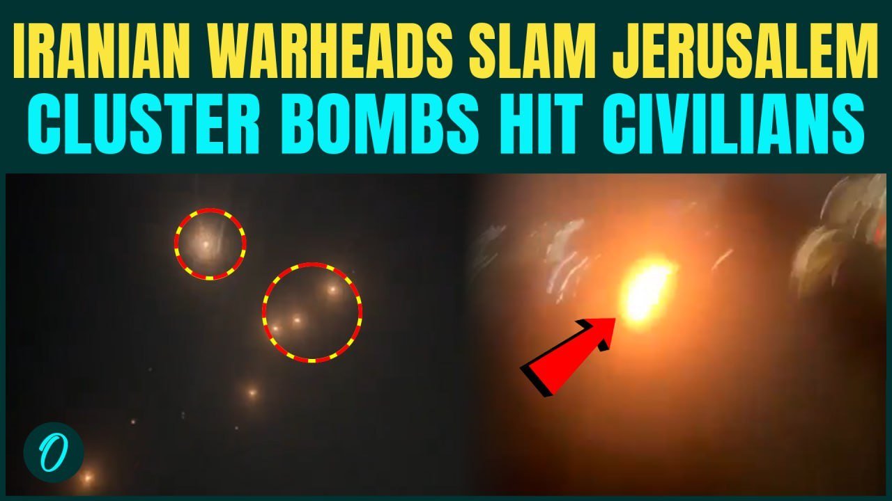 Iran POUNDS Israel’s Jerusalem | Iranian Khyber Missiles With CLUSTER BOMBS Rain Down- 7 Injured