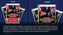 Hoaks Foto Prabowo dan Trump Pamer Daging Babi, Berikut Faktanya!