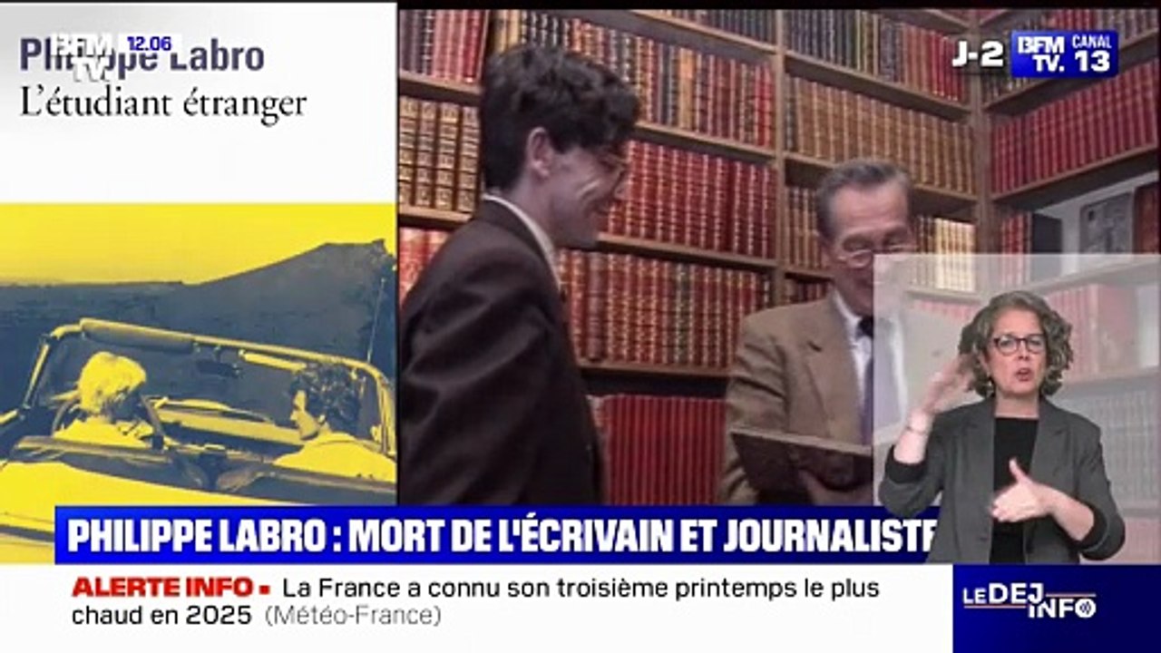 2025 – Johnny Hallyday – « La Fille aux Cheveux Clairs » & La 7e (Poème de Philippe Labro) – Journal BFM TV (04 Juin)