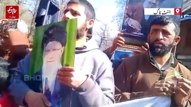 ایرانی سپریم لیڈر آیت اللہ علی خامنہ ای کی شہادت پر غم وغصہ: کشمیر کے مختلف شہروں میں احتجاجی مظاہرے