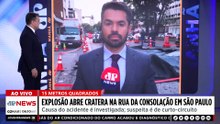Após explosão, cratera se abre na Rua da Consolação (SP)
