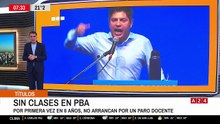 Paro docente en la provincia de Buenos Aires: más de ocho millones de alumnos sin clases