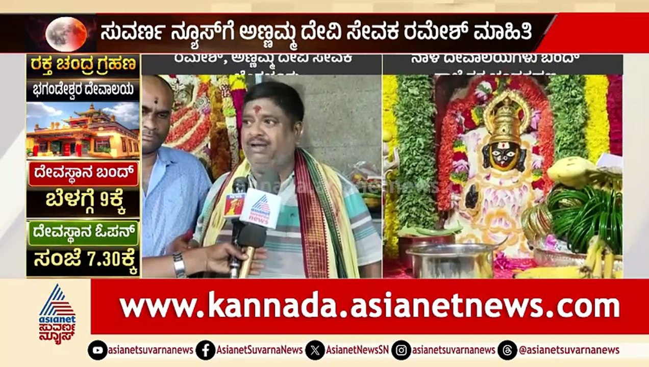 ನಾಳೆ ಕೇತುಗ್ರಸ್ತ ಚಂದ್ರ ಗ್ರಹಣ; ಅಣ್ಣಮ್ಮ ದೇಗುಲ ಸೇರಿದಂತೆ ಪ್ರಮುಖ ದೇವಸ್ಥಾನಗಳು ಬಂದ್! Lunar Eclipse March 3rd