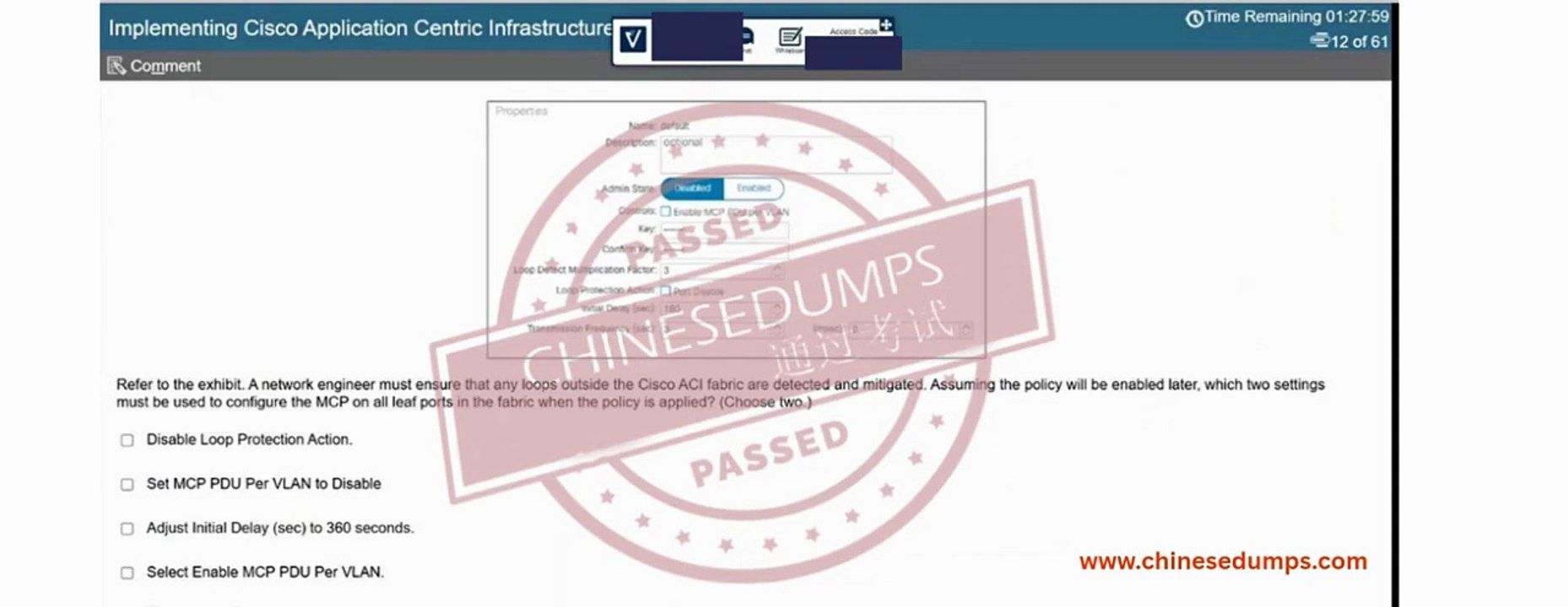 Implementing Cisco Application Centric Infrastructure 300-620 DCACI
