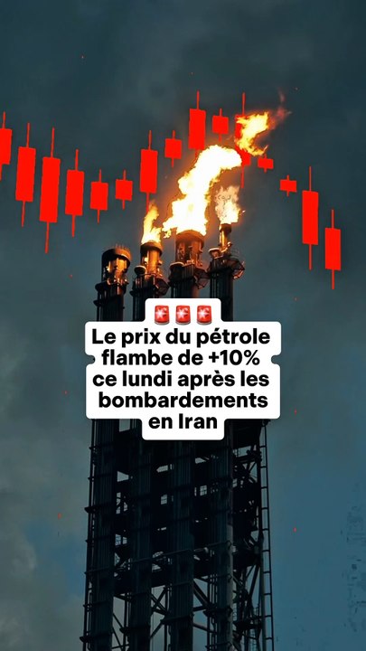 🚨 Le prix du pétrole flambe de +10% ce lundi après les bombardements en IranSources : WSJ, Les Echos, NYT, Zonebourse, SCMP