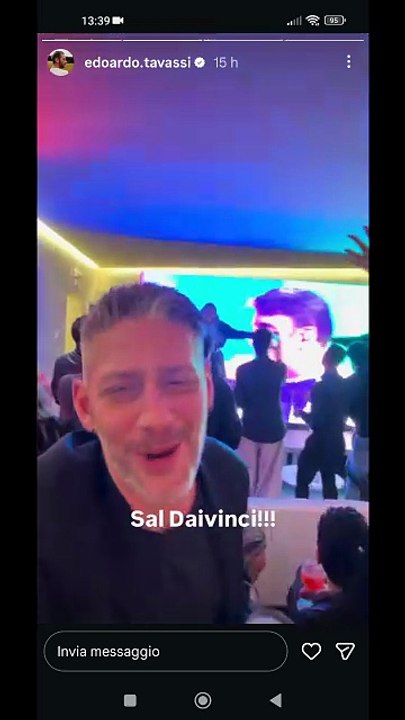 Edoardo tavassi da Sanremo si festeggia la vittoria di sal da vinci