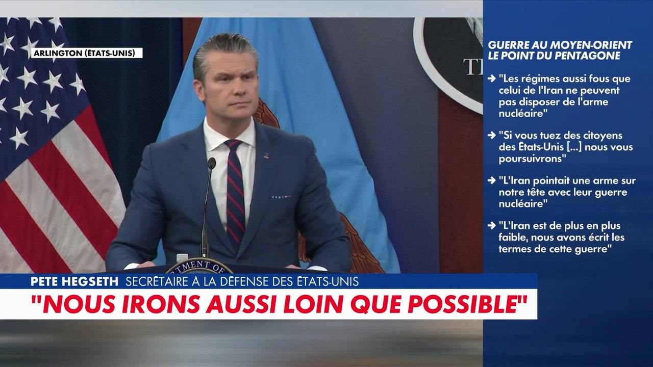 Pete Hegseth : «Le régime qui a tué des dizaines de milliers de manifestants a été décapité»