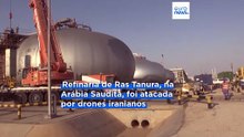 Drones atingem refinaria saudita de Ras Tanura enquanto o Irão ataca alvos em toda a região