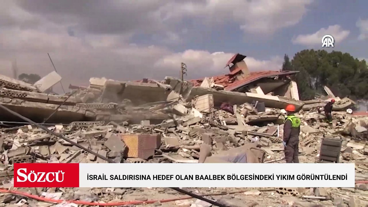 Lübnan'ın güneyinde İsrail saldırısına hedef olan Baalbek bölgesindeki yıkım görüntülendi