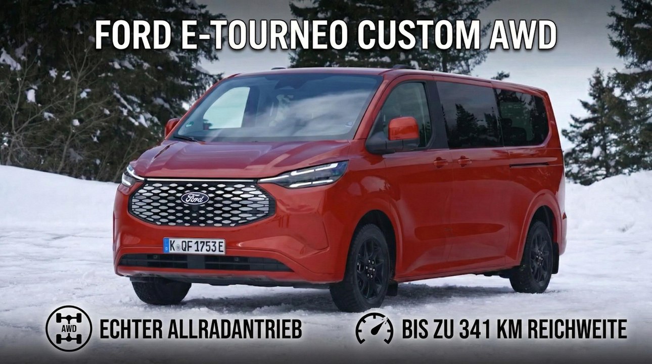 2026 Ford E-Tourneo Custom AWD mit 70 kWh Batterie