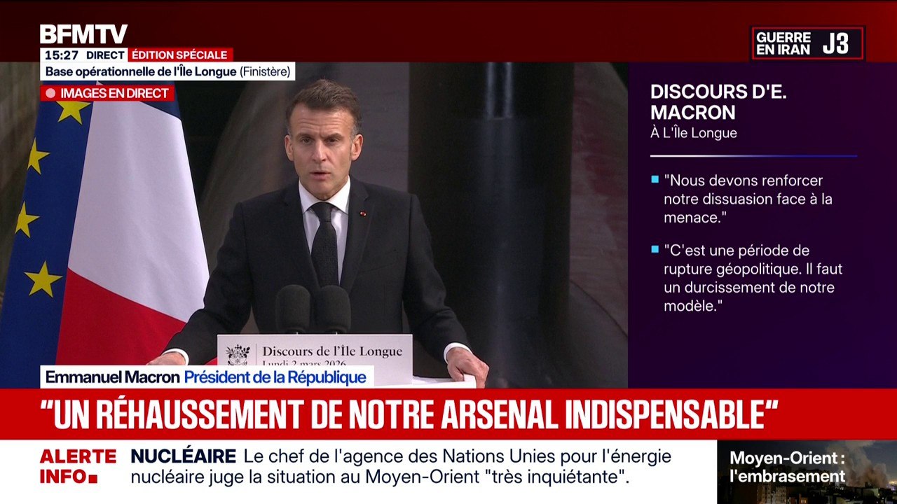 Dissuasion nucléaire: “J’ai ordonné d’augmenter le nombre de têtes nucléaires de notre arsenal”, annonce Emmanuel Macron