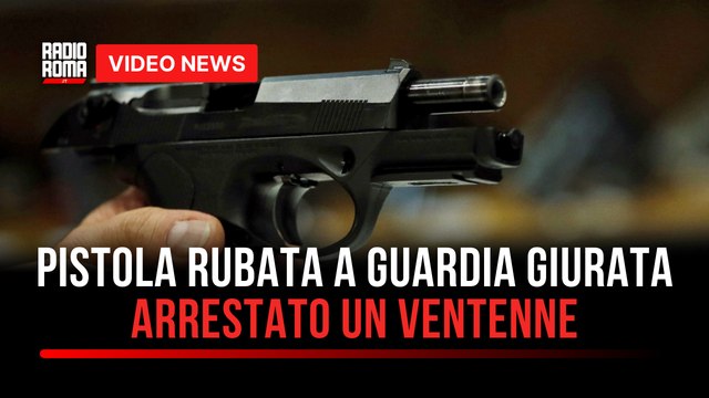 Pistola rubata a una guardia giurata, arrestato un ventenne