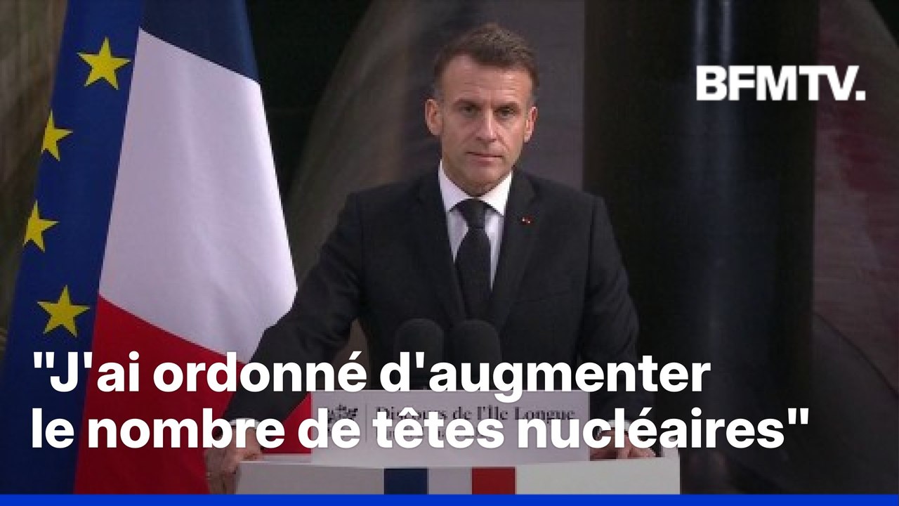 Emmanuel Macron a ordonné "le nombre de têtes nucléaires" de l'arsenal français