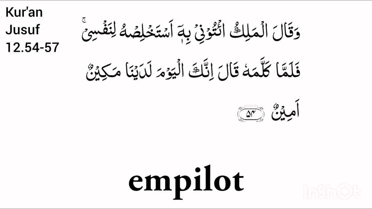 emDIN - Kuran Jusuf 12.54-57