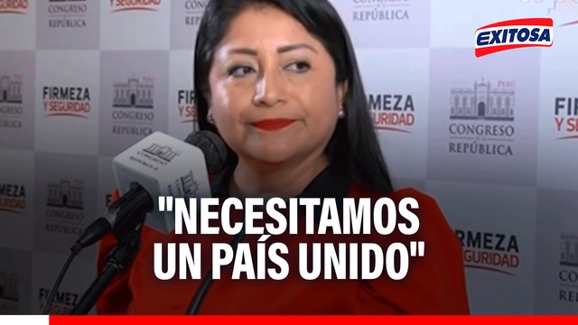 Denisse Miralles pide a bancadas del Congreso trabajar junto al Ejecutivo: Necesitamos un país unido