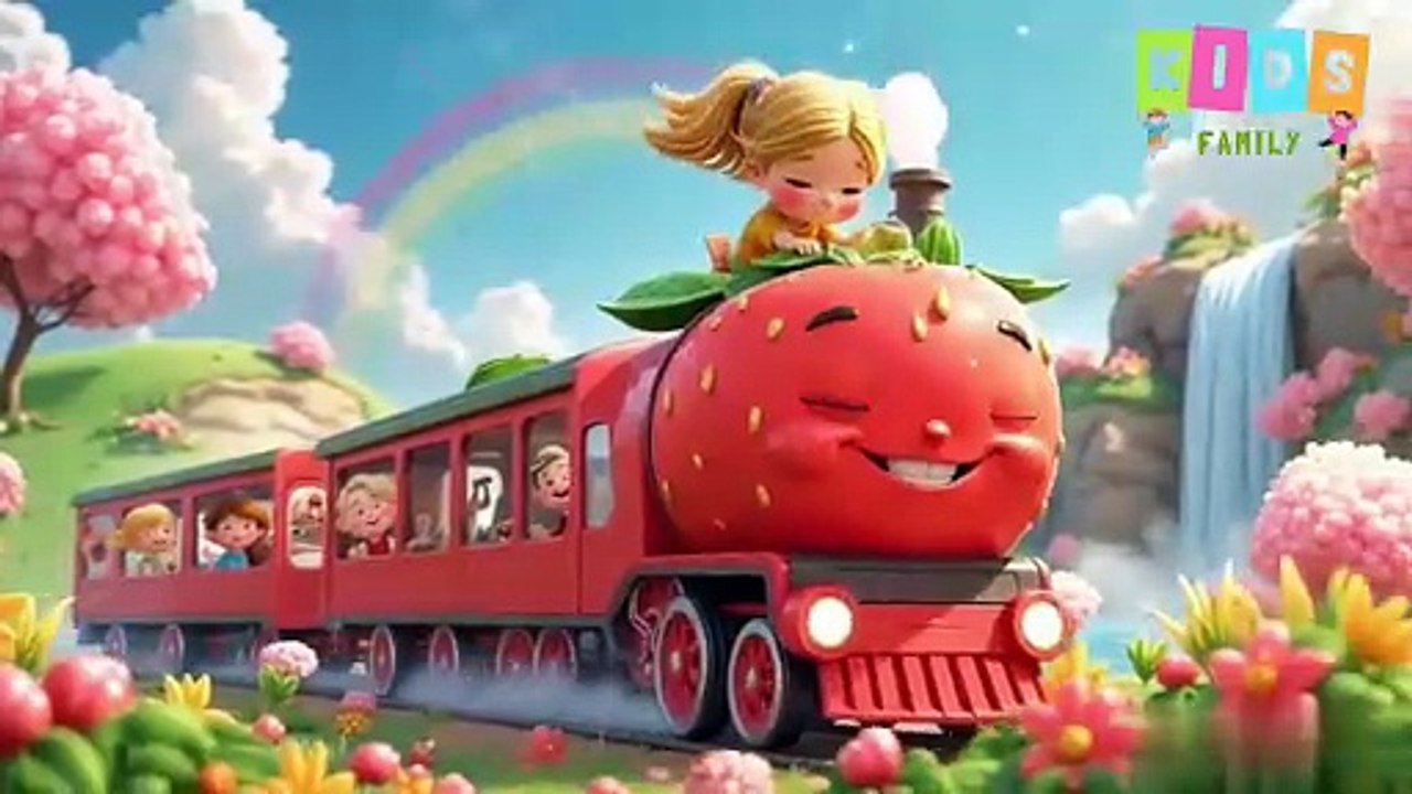 The Wheels on the Train Go Round and Round | 3D Animated Nursery Rhyme for Kids | #wheelsonthetrain