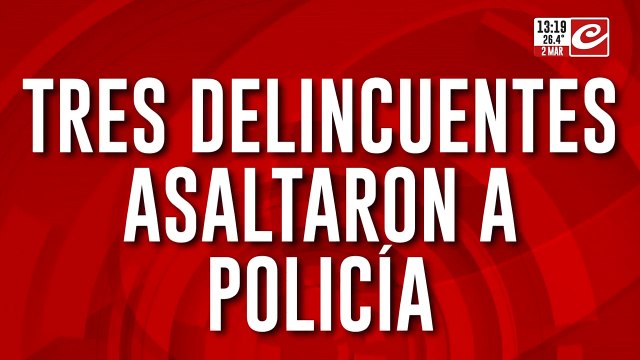 Tres delincuentes asaltaron a policía: le robaron el auto y le dispararon