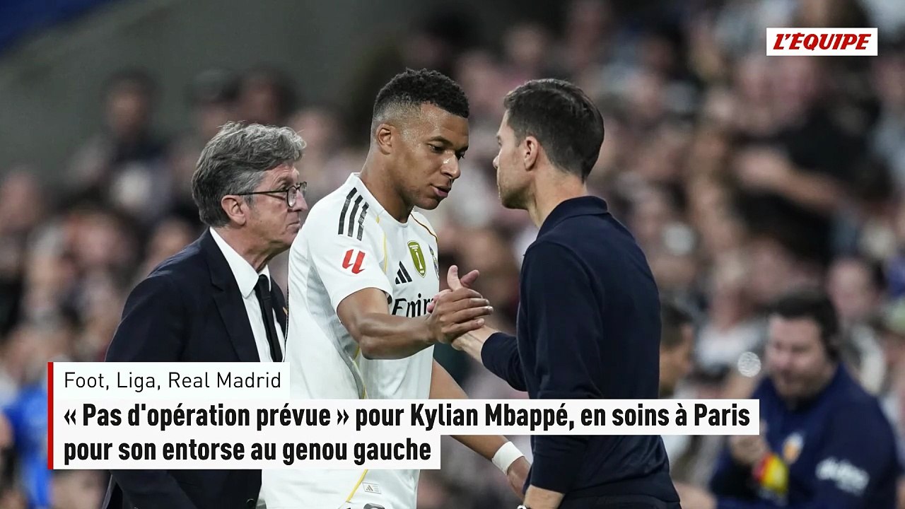 « Pas d'opération prévue » pour Kylian Mbappé, en soins à Paris pour son entorse au genou gauche - Foot - Liga - Real Madrid