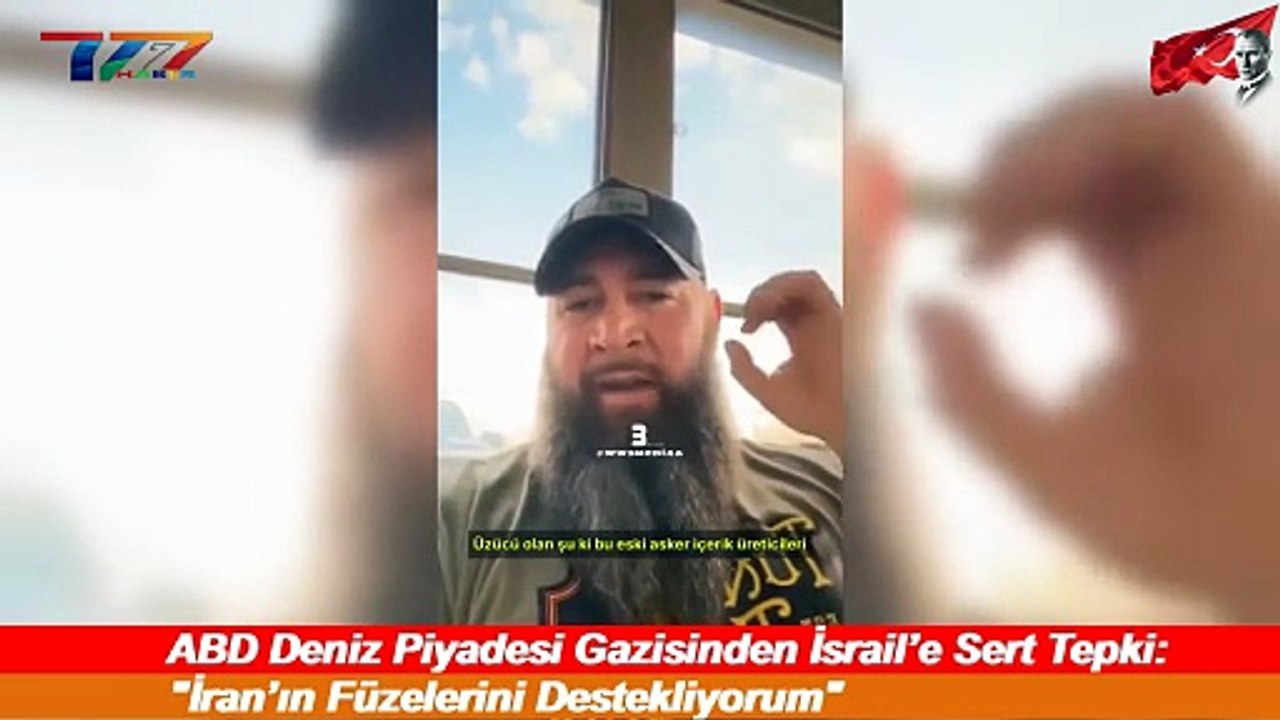 ABD Deniz Piyadesi Gazisinden İsrail’e Sert Tepki: "İran’ın Füzelerini Destekliyorum"