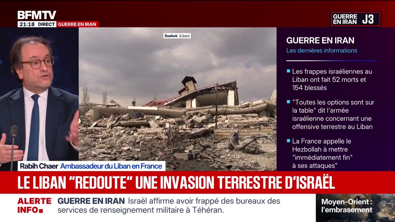 Guerre en Iran: "On constate qu'il y a des acteurs qui ne veulent plus de la France au Liban, notamment Israël", estime Rabih Chaer, ambassadeur du Liban en France