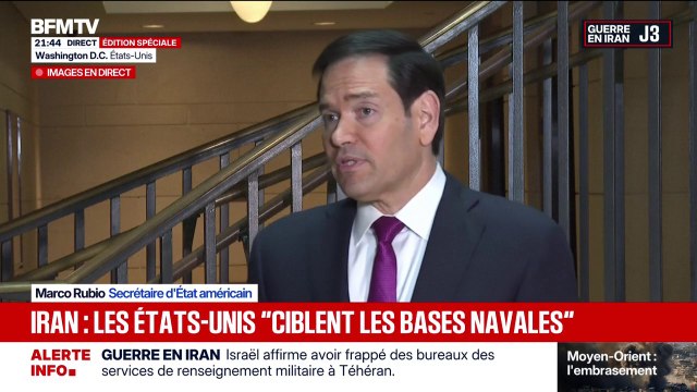 Guerre en Iran: les États-Unis ciblent les bases navales , assure Marco Rubio, secrétaire d'État américain