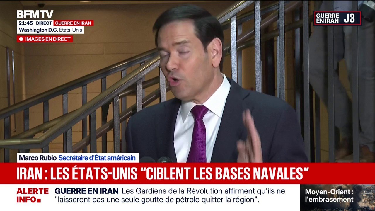 L'Iran peut produire "plus de cent missiles par mois, sans parler des drones kamikazes qu'ils ont également", estime Marco Rubio, secrétaire d'État américain