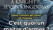 A quoi sert un maître d'armes dans #gameofthrones ? #aknightofthesevenkingdoms