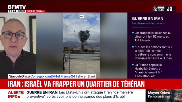Guerre en Iran: l'armée israélienne annonce qu'elle va frapper le quartier d'Evin à Téhéran, en particulier dans la zone du siège de la radio et de la télévision