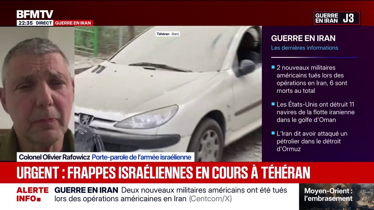 "Plus de 600 frappes ont eu lieu" depuis le début de la guerre en Iran, assure Olivier Rafowicz, porte-parole de l'armée israélienne