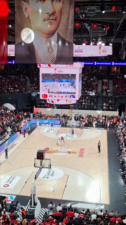 İlk Yarı Sonucu - Türkiye 48-44 Sırbistan - FIBA 2027 Basketbol Dünya Kupası Elemeleri C Grubu 4. Maç