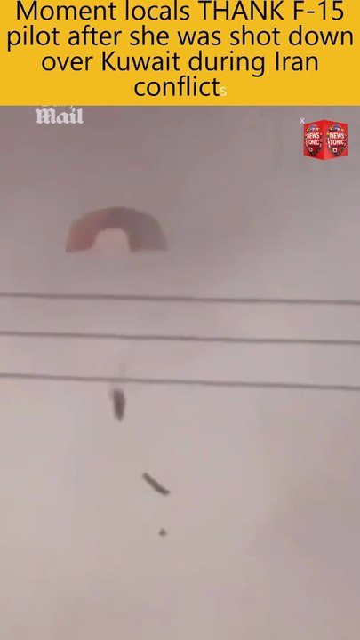 Moment US fighter jet spirals in fireball over Kuwait during Iran strikes after THREE F-15s shot down by friendly fire