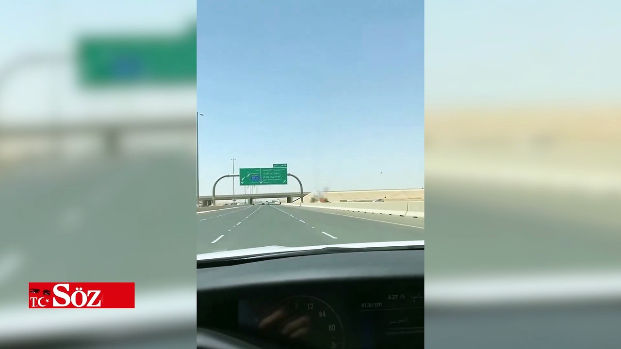 Kuveyt'te ABD savaş uçağının düşme anı kamerada