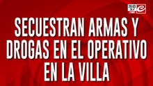 Secuestran armas y drogas en el operativo en la villa