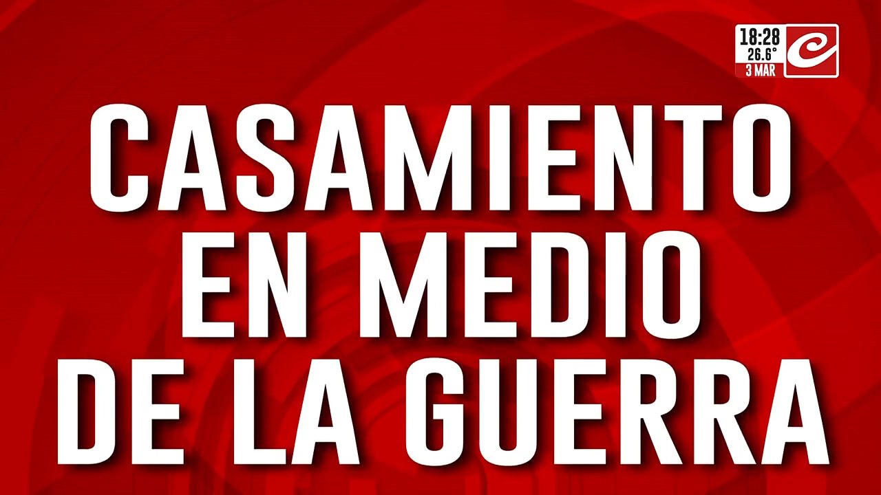 Conflicto en Medio Oriente: casamiento en medio de la guerra