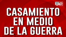 Conflicto en Medio Oriente: casamiento en medio de la guerra